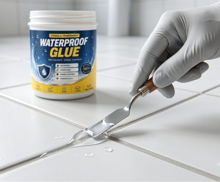 Transparent waterproof glue