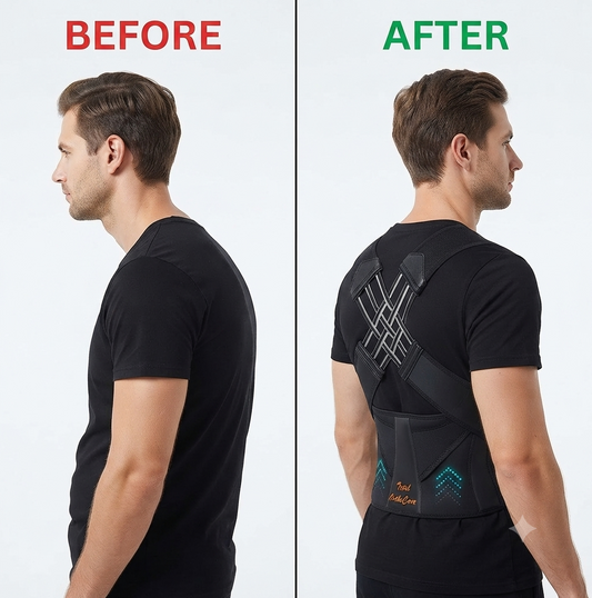 Breathable and Adjustable Posture Corrector Belt for Men and Women.