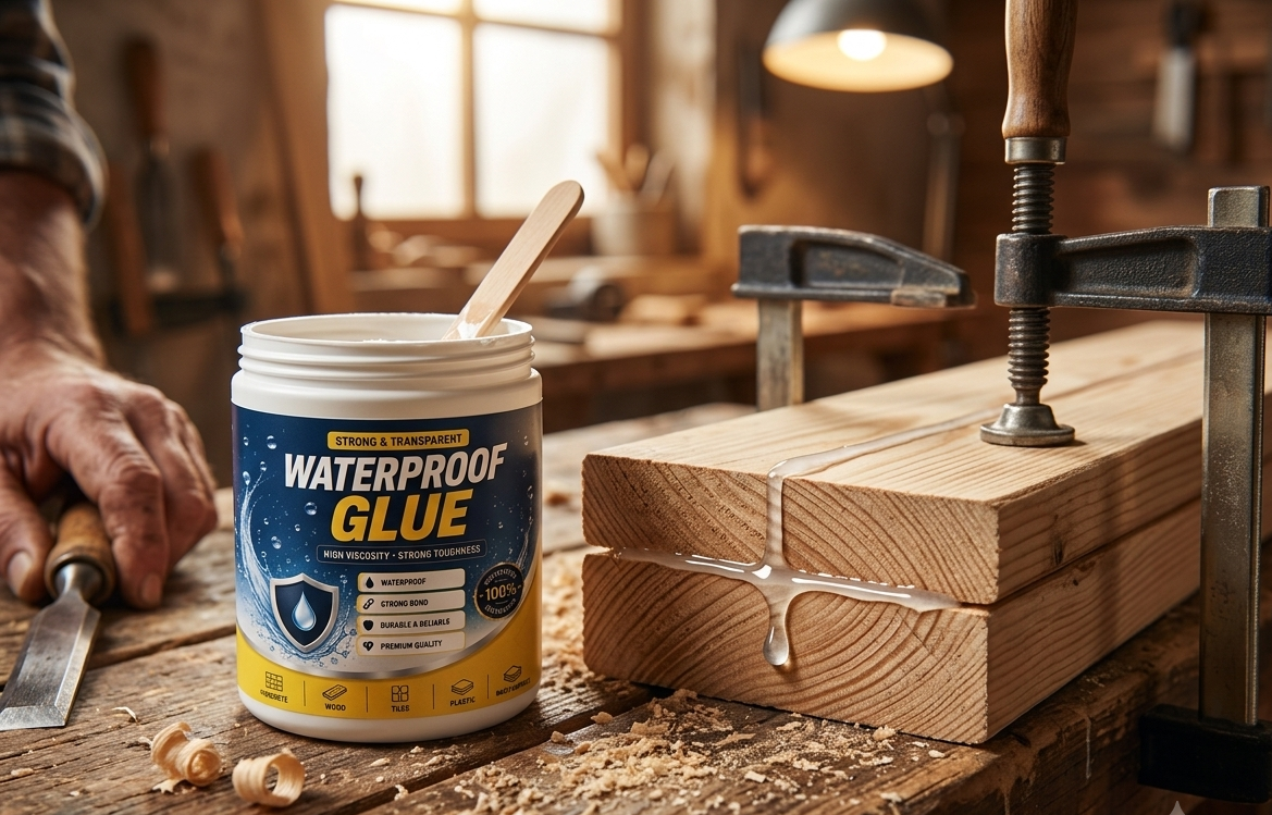 Transparent waterproof glue