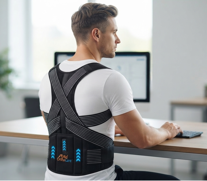 Breathable and Adjustable Posture Corrector Belt for Men and Women.