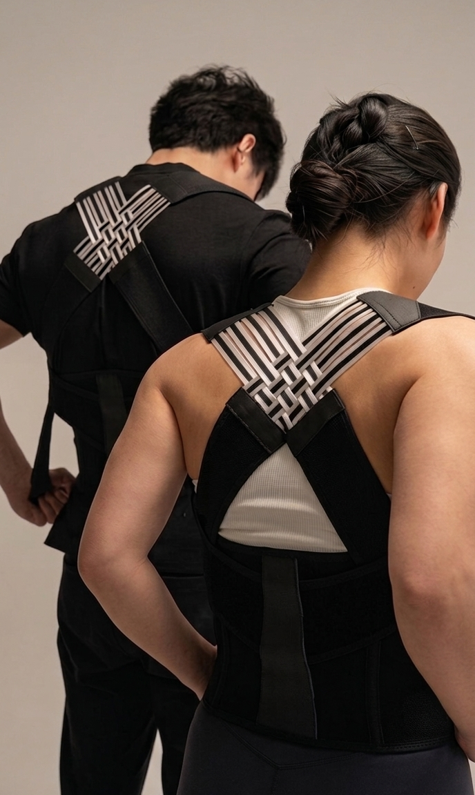Breathable and Adjustable Posture Corrector Belt for Men and Women.